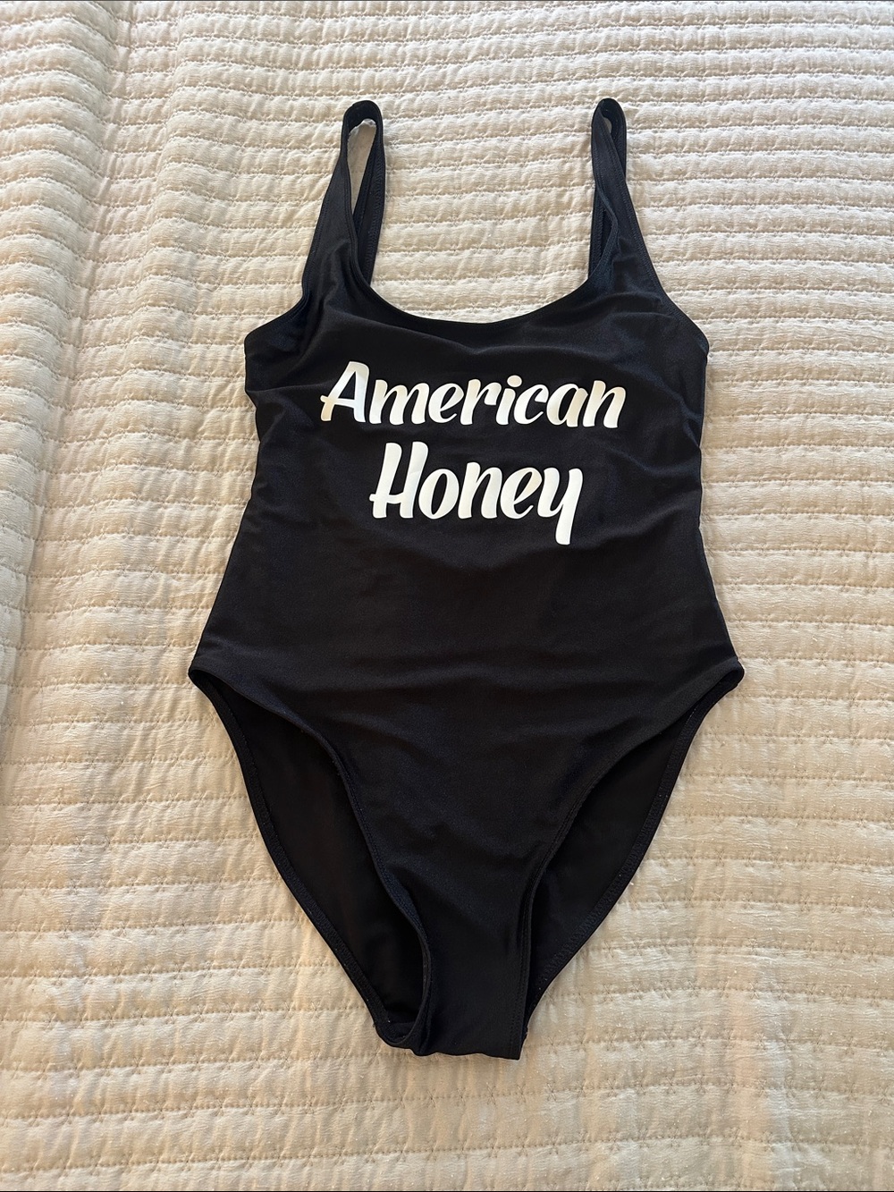 Black “American Honey” One-Piece Swimsuit